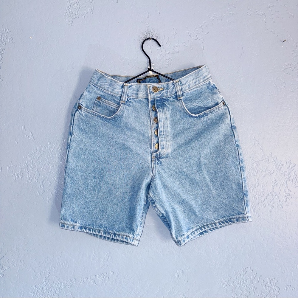 Bonjour Vintage 90s Light Blue Denim Shorts size 7/25